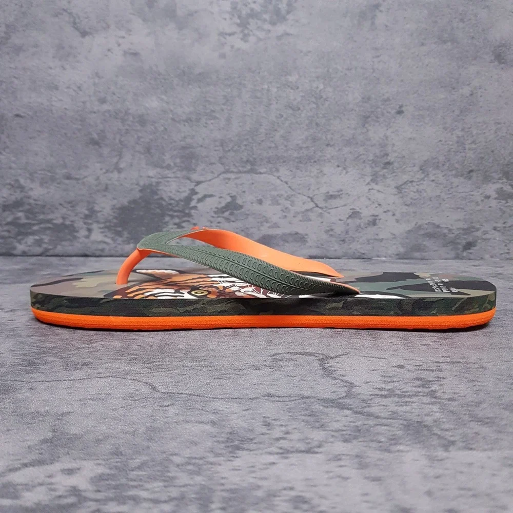 POLO RALPH LAUREN Whitlebury II Tiger‎ Camo Flip Flops Mens 10 D Green